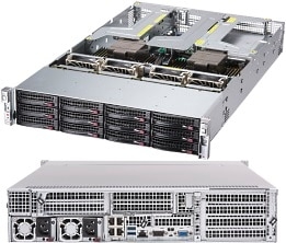 Platforma 2023US-TR4, H11DSU-IN 829U2TS-R1K62P-T, 2U, Dual EPYC 7001/2, 12x 3.5